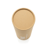 Gourde thermique en acier recyclé avec bouchon antifuite 600ml couleur blanc deuxième vue avec boîte