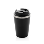 Mug thermique à double paroi écologique couvercle anti-goutte 350ml couleur noir