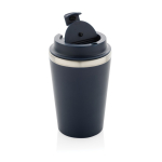 Mug isotherme à double paroi écologique couvercle anti-goutte 350 ml couleur bleu deuxième vue