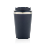Mug isotherme à double paroi écologique couvercle anti-goutte 350 ml couleur bleu troisième vue