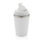 Mug thermique à double paroi écologique couvercle anti-goutte 350ml couleur blanc deuxième vue