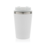 Mug thermique à double paroi écologique couvercle anti-goutte 350ml couleur blanc troisième vue