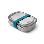 Lunch box en acier inoxydable avec couverts et sangle Black+Blum 1L couleur turquoise deuxième vue