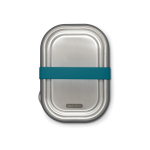 Lunch box en acier inoxydable avec couverts et sangle Black+Blum 1L couleur turquoise quatrième vue