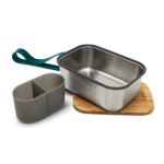 Lunch box en acier inoxydable couvercle et sangle Black+Blum 1,25L couleur turquoise deuxième vue