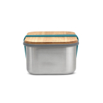 Lunch box en acier inoxydable couvercle et sangle Black+Blum 1,25L couleur turquoise troisième vue
