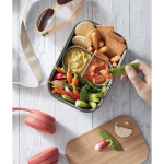 Lunch box en acier inoxydable couvercle et sangle Black+Blum 1,25L couleur turquoise
