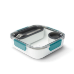Lunch box avec compartiments intérieurs et fourchette Black+Blum 1L couleur turquoise