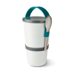 Lunch box type bol avec 2 compartiments hermétiques Black+Blum 900ml couleur turquoise