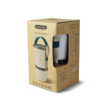 Lunch box type bol avec 2 compartiments hermétiques Black+Blum 900ml couleur turquoise vue avec boîte