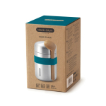 Flacon thermique en acier inoxydable anti-goutte Black+Blum 400ml couleur turquoise vue avec boîte