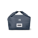Sac écologique scellé pour transporter la lunch box Black+Blum 6,7L couleur gris vue avec logo