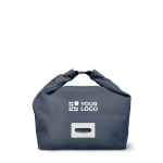 Sac écologique scellé pour transporter la lunch box Black+Blum 6,7L couleur gris avec zone d'impression