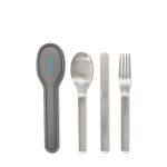 Élégant set de couverts en acier inoxydable Black+Blum couleur argenté avec zone d'impression