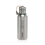 Bouteille thermique en acier inoxydable avec anse Black+Blum 500ml couleur turquoise avec zone d'impression