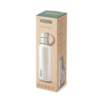 Bouteille isotherme publicitaire en acier inoxydable Black+Blum 500 ml couleur vert olive vue avec boîte