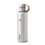 Bouteille thermique en acier inoxydable avec anse Black+Blum 750ml couleur turquoise vue avec logo