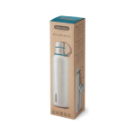 Bouteille thermique en acier inoxydable avec anse Black+Blum 750ml couleur turquoise vue avec boîte