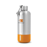 Grande bouteille thermique en acier inoxydable Black+Blum 850ml couleur orange vue avec logo