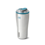 Gobelet thermique en acier inoxydable anti-goutte Black+Blum 600ml couleur turquoise vue avec logo