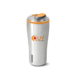 Gobelet thermique en acier inoxydable anti-goutte Black+Blum 600ml vue avec logo