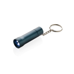 Porte-clés lampe torche en aluminium recyclé avec LED 15 lumens couleur bleu