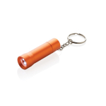 Porte-clés lampe torche en aluminium recyclé avec LED 15 lumens couleur orange