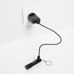 Lampe torche porte-clés rechargeable ultra-brillante avec LED Gearx couleur noir cinquième vue