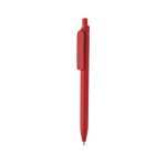 Stylo écologique avec grand clip et encre bleue Dokumental® couleur rouge