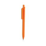 Stylo écologique avec grand clip et encre bleue Dokumental® couleur orange