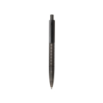Stylo écologique au design géométrique avec encre bleue Dokumental® couleur noir deuxième vue