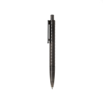 Stylo écologique au design géométrique avec encre bleue Dokumental® couleur noir troisième vue