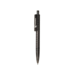 Stylo écologique au design géométrique avec encre bleue Dokumental® couleur noir vue avec logo