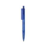 Stylo écologique au design géométrique avec encre bleue Dokumental® couleur bleu
