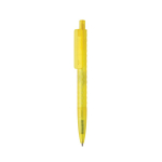 Stylo écologique au design géométrique avec encre bleue Dokumental® couleur jaune