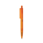 Stylo écologique au design géométrique avec encre bleue Dokumental® couleur orange