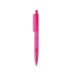 Stylo écologique au design géométrique avec encre bleue Dokumental® couleur rose