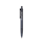 Stylo écologique au design géométrique avec encre bleue Dokumental® couleur bleu marine avec zone d'impression