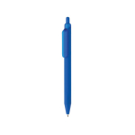 Stylo écologique au toucher doux avec clip et encre bleue couleur bleu