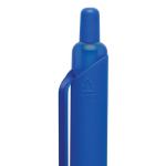 Stylo écologique au toucher doux avec clip et encre bleue couleur bleu quatrième vue