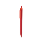 Stylo écologique au toucher doux avec clip et encre bleue couleur rouge