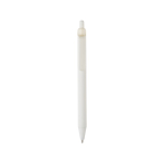 Stylo écologique au toucher doux avec clip et encre bleue couleur blanc deuxième vue