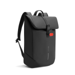 Sac à dos polyvalent en tissu résistant à l'eau avec rabat pour PC 16” couleur noir dixième vue