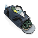 Sac de sport en RPET avec bandoulière ajustable, capacité 25L couleur bleu marine sixième vue