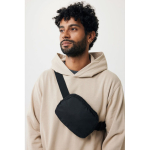 Sac bandoulière multi-usages en RPET avec sangle et capacité 1L couleur noir troisième vue avec modèle