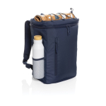 Sac à dos isotherme en RPET avec bretelles ajustables, capacité 18L couleur bleu marine deuxième vue
