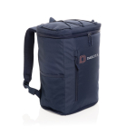 Sac à dos isotherme en RPET avec bretelles ajustables, capacité 18L couleur bleu marine vue avec logo