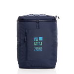 Sac à dos isotherme en RPET avec bretelles ajustables, capacité 18L couleur bleu marine avec zone d'impression