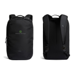Sac à dos en RPET avec capacité de 20L pour ordinateur 16” Bellroy couleur noir vue avec logo