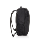 Sac à dos en RPET avec poche frontale pour PC 15” Swiss Peak couleur noir troisième vue